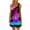 Purple 4, variant on YANHAIGONG Summer Dresses for Women 2025 Casual Plus Size, Sexy Summer Floral Printed Mini Dress Trendy Ruched Flowy Floral Swing Beach Dress Spaghetti Strap Sleeveless Tank Sun Dress