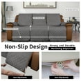 thumbnail image 4 of Easy-Going Recliner Sofa Cover, Reversible Couch Cover for 3 Seat Recliner, Split Sofa Cover for Each Seat, Furniture Protector with Elastic Straps for Kids, Dogs, Pets(3 Seater, Gray/Light Gray), 4 of 6