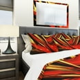 thumbnail image 4 of Designart 'Fire Lines Red Abstract' Modern & Contemporary Duvet Cover Set, 4 of 4