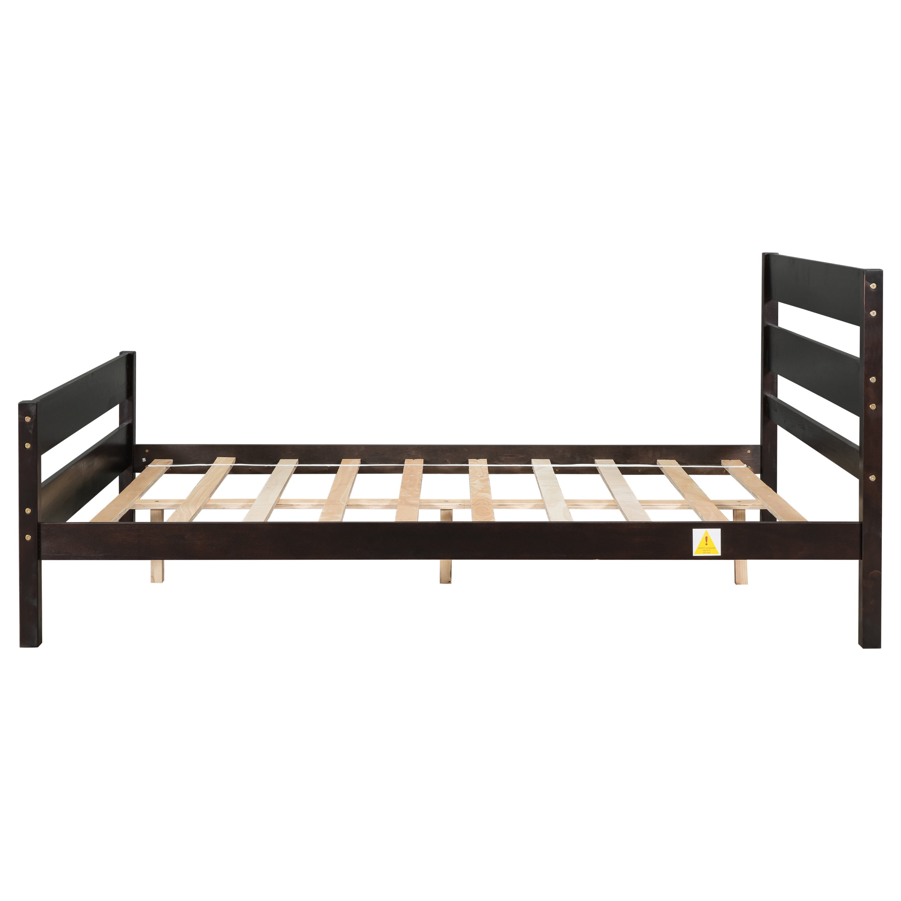 Bellemave Full Bed Frames,Wood Platform Bed with Headboard and Footboard, Full Size Sleigh Bed with Wood Slat Support, No Box Spring Needed (Espresso)