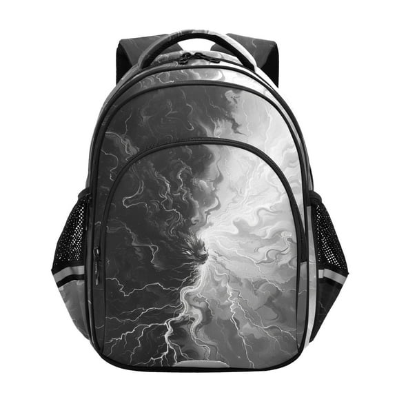 ALAZA Black and White School Backpack Elementary Bag Bookbag Travel Rucksack