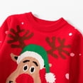 thumbnail image 3 of Toddler Baby Girl Boy Christmas Sweater Elk Reindeer Printed Long Sleeve Warm Knit Pullover Sweatshirt Xmas Clothes, 3 of 10