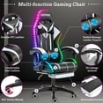 thumbnail image 4 of Gaming Chair with Bluetooth Speaker, Ergonomic Massage Racing Chair with RGB Lights, Footrest and Lumbar Support, High Back Office Chair,  Heavy Duty Design Gaming Computer Chair, 4 of 8