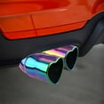 thumbnail image 4 of HuiXinOu Car Exhaust Tip， Heart Shape Dual Pipe Muffler Tail Pipe， Automotive Exhaust System Upgrade for Sedan， Coupe， Hatchback， Custom Modification, 4 of 5