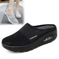 thumbnail image 2 of longantii Womens Orthopedic Shoes Arch Support Slip on Non Slip Work Shoes Wide Knitted Mesh Stretch Volleyball Shoes Soft 2026 Foam Shoes Black, 2 of 4