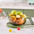 thumbnail image 5 of Multi-Functional Draining Basket | Kitchen Sink Strainer Bowl | Fruit and Vegetable Rinser Colander | Plastic Wash Filter Container | 29.3x19.8x13cm | Clear Green | 1 Pack, 5 of 6