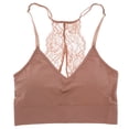 thumbnail image 3 of Marilyn Monroe Women's Lace Racerback Bralette 2 Pack - Dusty Rose & Nude - X-Large, 3 of 7
