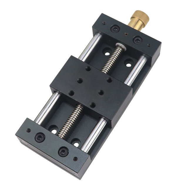 Actuador lineal de etapa Actuador lineal de mesa deslizante de aleación de aluminio con base Guía de riel lineal manual para ingeniería mecánica
