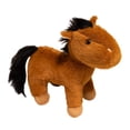 thumbnail image 4 of Caballo de peluche, juguete de peluche, figuras de animales de peluche, divertido adorno suave, almohada para abrazar S marrón, 4 of 9
