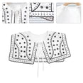 thumbnail image 2 of Embroidered Half Shirt False Collar Black Spread Lapel Versatile Art Collar Sweet Shawl False Decorative Shawl, 2 of 9