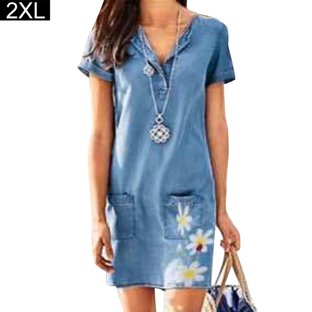 denim frock dress