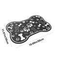 thumbnail image 3 of huayou Bone Shaped Pet Feeding Mat, Non-Slip Absorbent Paw & Bone Printed Dog Cat Food Water Bowl Mat, Washable Waterproof Pet Placemat, 3 of 7