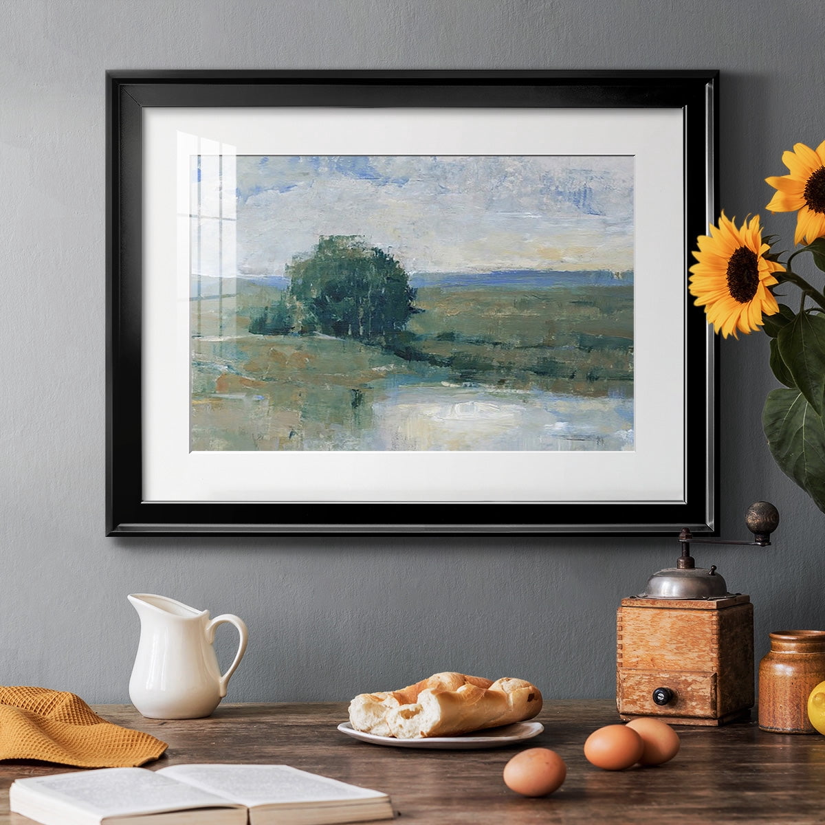 Riverbank Impression I Premium Framed Print - Ready to Hang