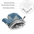 thumbnail image 6 of Cauagu Cozy Knitted Blue Chevron Print Oven Mitts and Pot Holders 4 pcs Set,Extra Thicken Long Kitchen Oven Glove Potholders BBQ Gloves-Oven Mitts and Pot Holders(11 Inch), 6 of 6