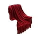 thumbnail image 2 of Xihbxyly Manta Navideña de Punto Roja, Suave y Acogedora, Decoración Festiva, Multiusos, Ideal para Sofá o Cama, Elegante Diseño Rojo, 170 X 130 Cm., 2 of 6