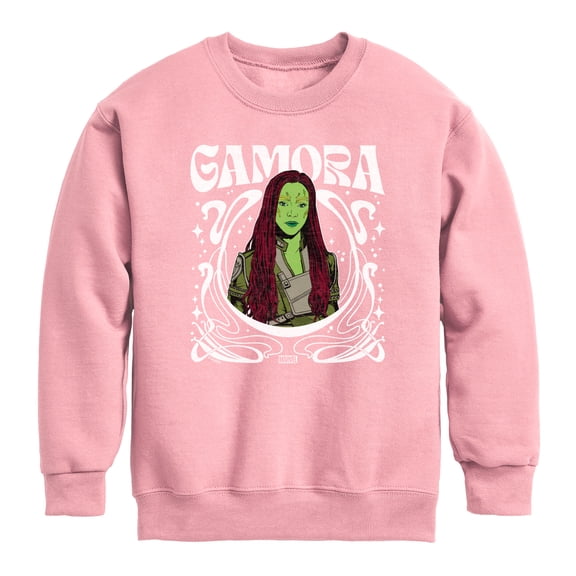 Guardians Of The Galaxy - Gamora Art Nouveau - Youth Boys Crew Fleece Sweatshirt