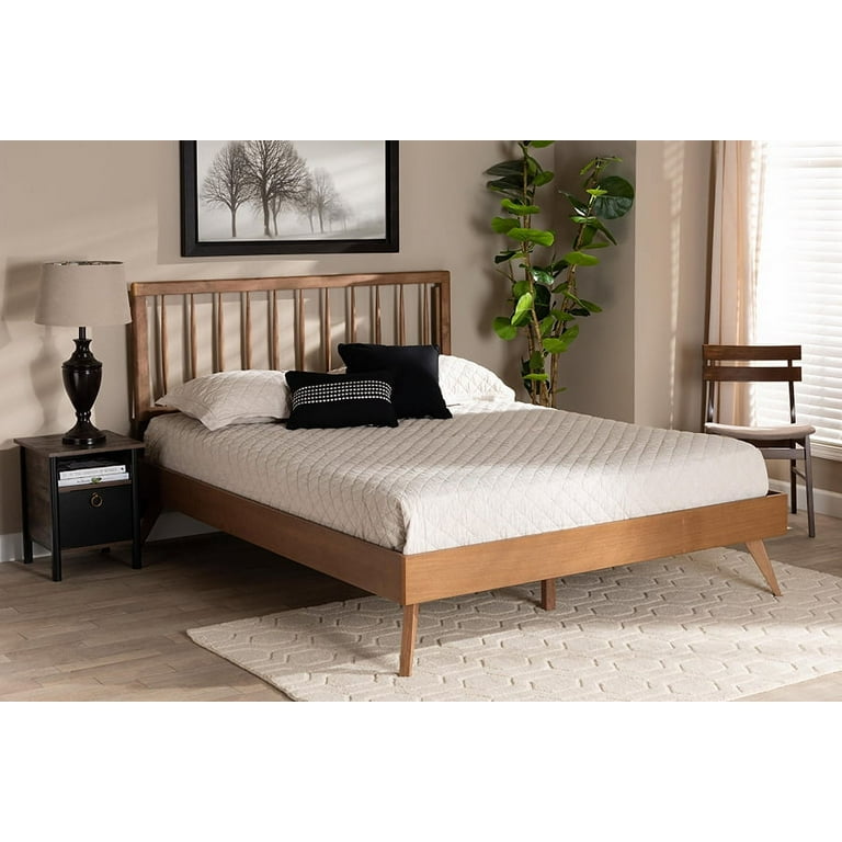 Baxton Studio Toru Mid-Century Modern Ash Walnut Finished Wood Full Size Platform Bed Baxton Studio Toru Mid-Century Modern Ash Walnut Finished Wood Full Size Platform Bed