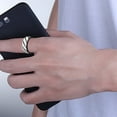 thumbnail image 5 of promise rings for couples Stainless Steel Womens Mens Silver Wedding Band Floral Ring Band Rings For Men Stainless Steel Spinner Rings Valentines Day Christmas Birthday Gifts #02 Silver,11, 5 of 7