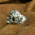 thumbnail image 5 of 925 Sterling Silver Rose Skull Ring Biker Rock Punk Jewelry TA280 US Size 11, 5 of 16