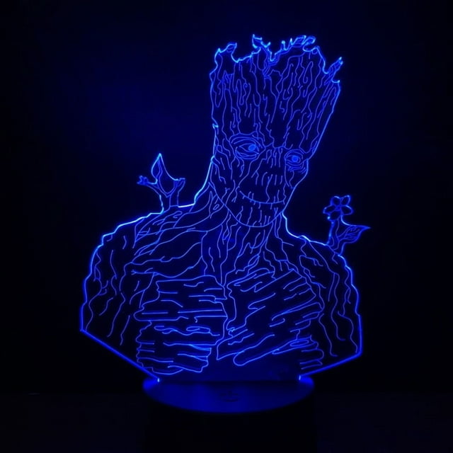 Luz nocturna LED 3D Galaxys Gardians Babys Groots I Am Groots