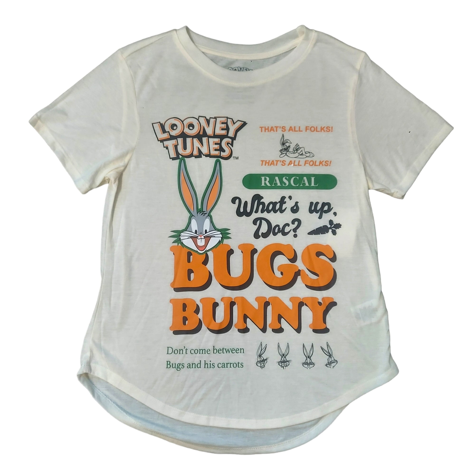 Looney Tunes (Jr's) Womens Beige Bugs Bunny Tee Shirt T-shirt