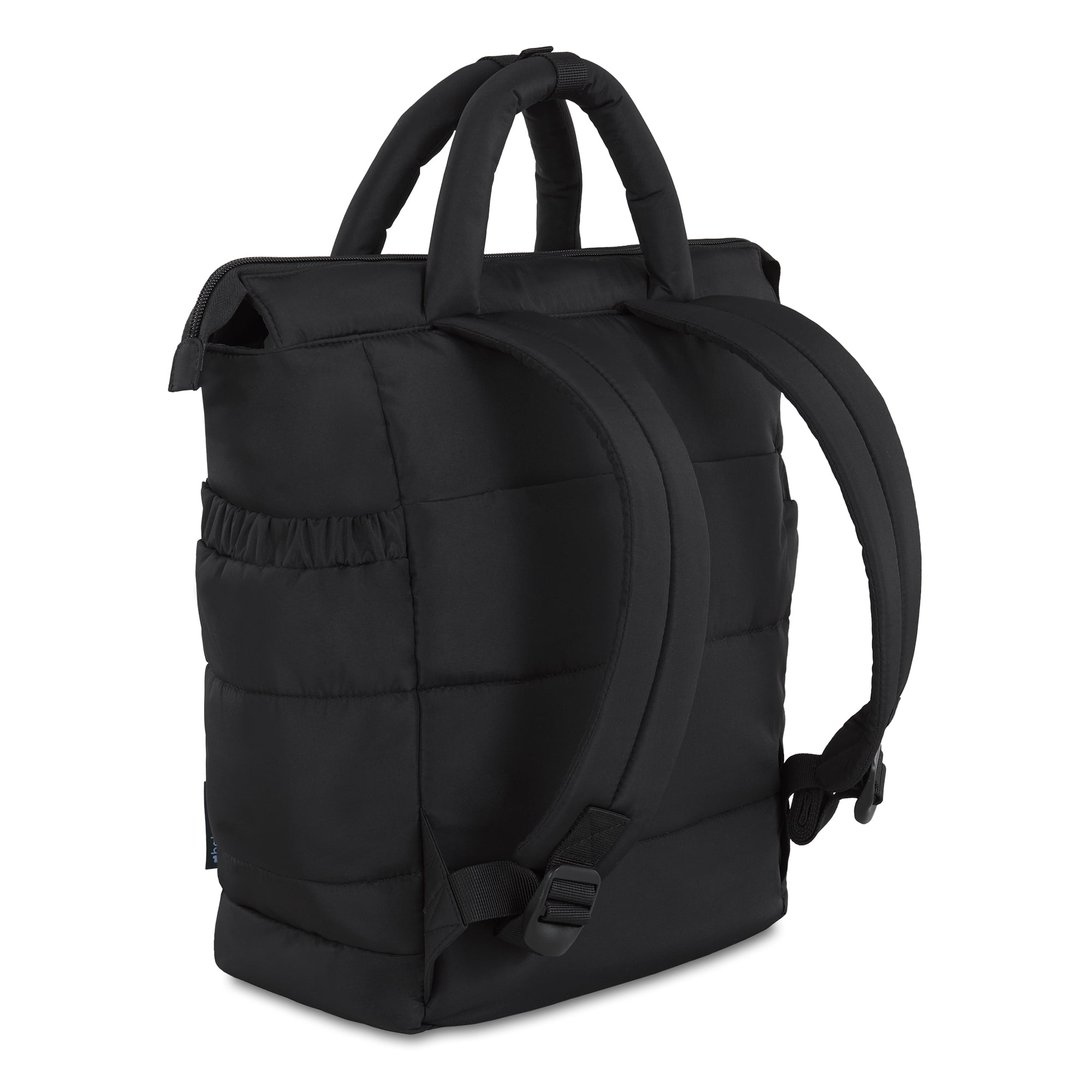 Baby Boom Puffer Backpack Diaper Bag Tote for Infants and Toddlers, Black