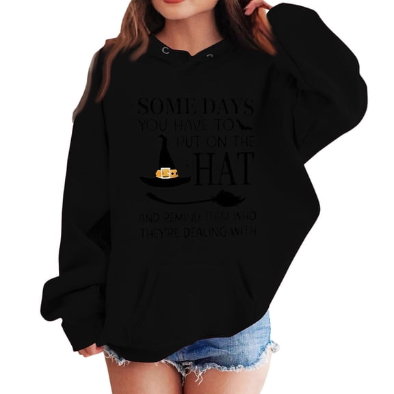 Grblisyd Girls Halloween Long Sleeve Hoodies Cute Graphic Long Sleeve Pullover Sweatshirts Casual Loose Fall Winte Top with Kangaroo Pocket