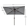 thumbnail image 3 of SAFAVIEH Outdoor Collection Athens 6.5 x 10-Foot Rectangle Umbrella Navy/White, 3 of 6