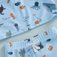 thumbnail image 7 of Shadoumai Bathing Suit Toddler Boy Cute Print Swimwear Set Boys 2 Piece Swimsuit Vacation Bathing Suit for Kids, 7 of 7