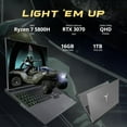 thumbnail image 3 of Lenovo Legion 5 Pro 16" QHD 165Hz Gaming Laptop, AMD Ryzen 7 5800H, 16GB RAM, 1TB PCIe SSD, NVIDIA GeForce RTX 3070, Backlit Keyboard, 720P Webcam, Grey, Win 11 Pro, 128GB Hotface Extension Set, 3 of 8