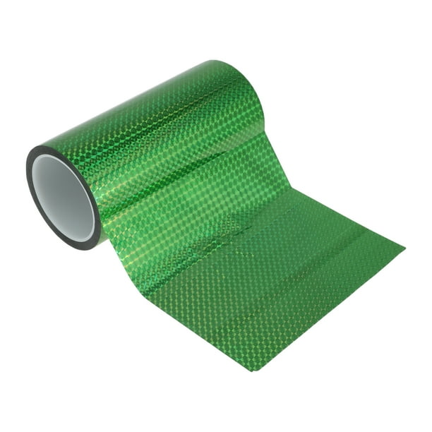 Cinta de Pinstripe Unique Bargains 180mmx50m Rombo Malla Calcomanías de Pinstripe para Coche, Motocicleta y Carreras de Barcos, Stickers DIY Verde Láser 1 Pcs