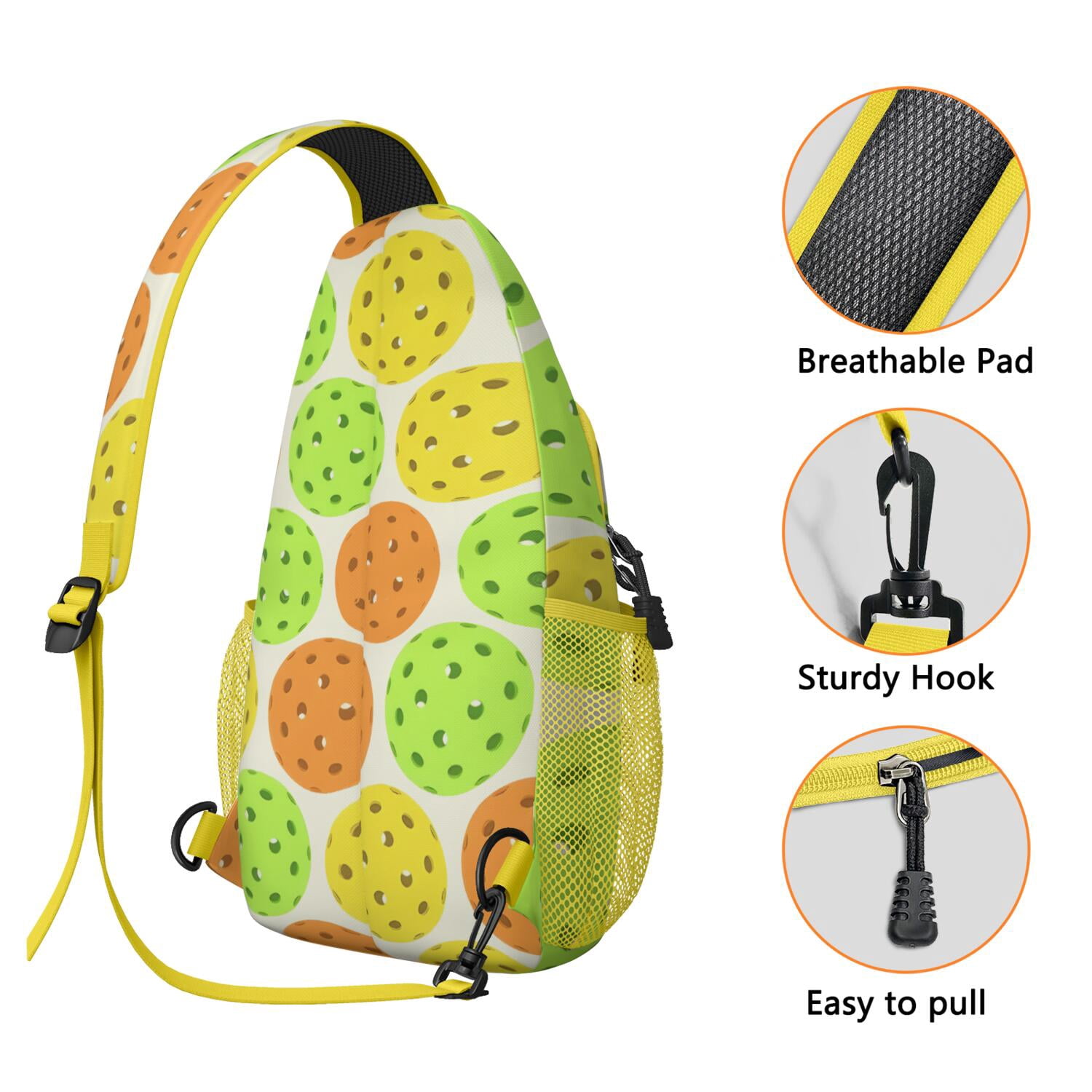 Travel-Ready Crossbody Bag Lightweight Shoulder Backpack with Baseball Print, Anti-Theft Pocket Versatile for Sports, Commuting