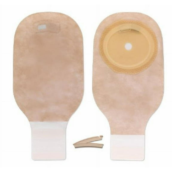 Hollister Premier Filtered Ostomy Pouch, One-Piece System, 12 Inch Length, 2-1/2 to 3 Inch Stoma, Drainable Oval, Flat, Trim to Fit, Transparent, 10 Count