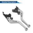 thumbnail image 5 of Unique Bargains Short Brake Clutch Levers for Aprilia ETV1000 02-07 Adjustable Motorcycle Handlebar Brake Lever T6 6061 Aluminum Alloy Silver Tone Handle Black End, 5 of 7