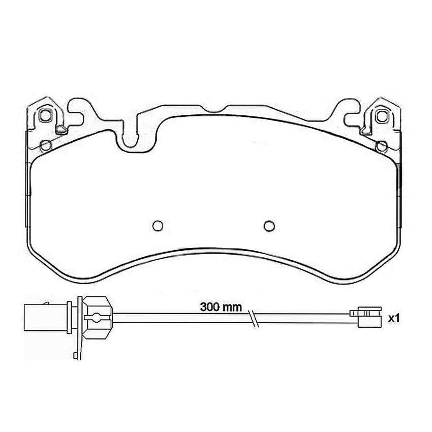 Brembo OE P50127 Low-Met Brake Pads for Audi RS7 (2014-2018) Front