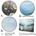 thumbnail image 3 of Designart "Hillside Abloom With Purple Morning Glories II" Flowers Floater Framed Wall Art Prints, 3 of 5