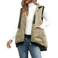 thumbnail image 3 of Womens Vest Puff Vest for Women Full Zip Sleeveless Vest Womens Vests Lightweight Fall Vest Vacation Outfits for Women, 3 of 8