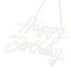 thumbnail image 5 of LED NEON Happy Birthday NEON NEON, Luz Acrílico Acrílico Light Up Happy Letter Decoración De La Pared Con Cadena Colgante, 15.7x12.2in, Adecuado Para Bar, Cafés, Fiesta,, 5 of 7