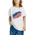 thumbnail image 4 of Freshbabe Kids Bule White and Red Distressed Print Crew Neck T-Shirt 4th Of July Patriotic Casual Summer Tops Multiple Colors Sizes, 4 of 6