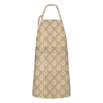 Golden Christmas Apron-Garden Aprons for Women with Pockets-Cotton Linen Waterproof Kitchen Cooking Gardening Aprons Adjustable for Kitchen,Cooking,BBQ and Salon 32"x27"