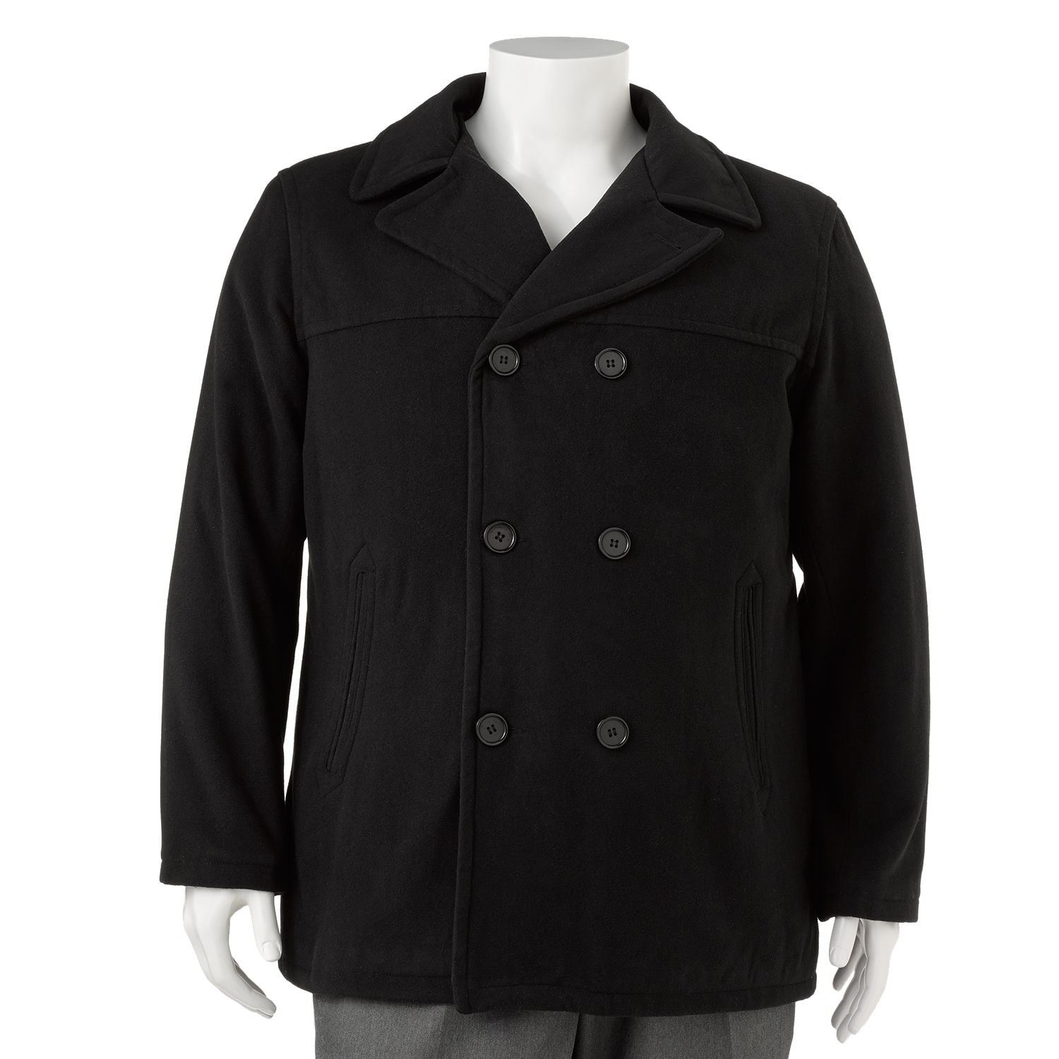 Faux Wool Peacoat