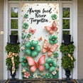 thumbnail image 5 of Floral Theme Memorial Banner Pink Butterfly Remembrance Display Green Flower Gold Star Sympathy Backdrop for Memorial Service Funeral Decoration Remembrance Ceremony, 5 of 9