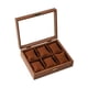 thumbnail image 2 of Caja para relojes, contenedor antipolvo, clásico premium para hombres y mujeres, organizador y soporte 6 ranuras, 2 of 9