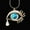 Blue, variant on New Womens Crystal Rhinestone Evil Eye Teardrop Pendant Sweater Chain Necklace -Blue