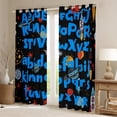 thumbnail image 2 of Feelyou Outer Space Planet Blackout Curtains Set of 2 (52x84 Each), Cartoon Rosket Print Window Curtains, Teens Boys Girls Kids Curtains and Drapes, Curtains and Drapes Room Decor, 2 of 6