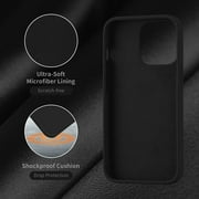 Entronix Silicone Soft Case Designed for iPhone 13 Pro Max Shockproof Durable Slim Fit, Black