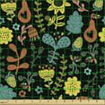 thumbnail image 2 of Floral Upholstery Fabric by the Yard, Scandinavian Art Style Sketch of Ornamental Flowers with Leaves, Decorative Fabric for DIY and Home Accents, Charcoal Grey and Multicolor by Ambesonne, 2 of 5