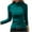 Green3, variant on HAiming Velvet Tops for Women Solid Turtleneck Long Sleeve Shirts Winter Soft Warm Casual Pullover Basic Velour Blouse