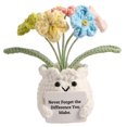 thumbnail image 1 of Planta en maceta de flor de no me olvides tejida a crochet YOOJEE, 1 of 7