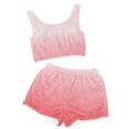 thumbnail image 4 of Kaemgyyd Women's Two Piece Pajama Outfit Fashion Gradient Crop Tank Top Fluffy Fleece Shorts Lounge Matching Set S-2Xl, 4 of 6